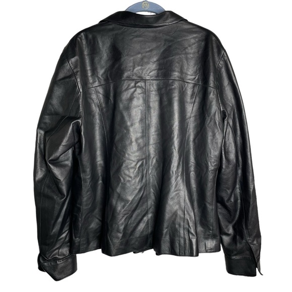 Pierotucci leather jacket back women’s medium Lambskin made in Italy - Picture 2 of 6